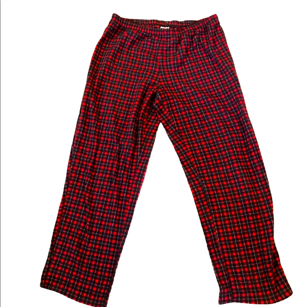 Plaid Flannel Pajama Bottoms Large